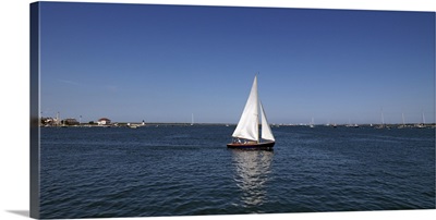 Sailboat in the sea, Nantucket, Massachusetts