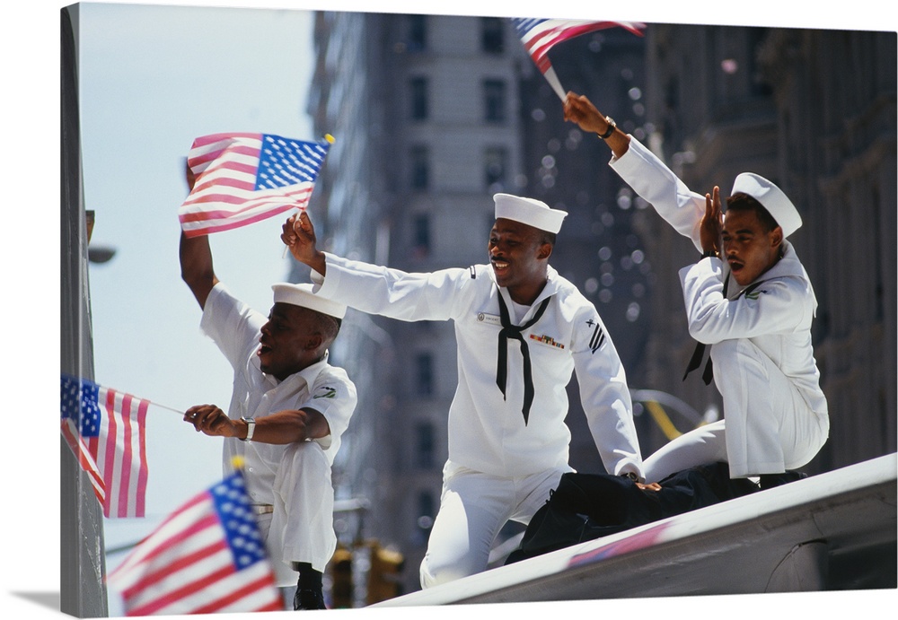 Sailors at Desert Storm Victory Parade