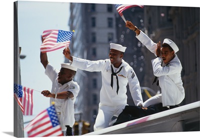 Sailors at Desert Storm Victory Parade