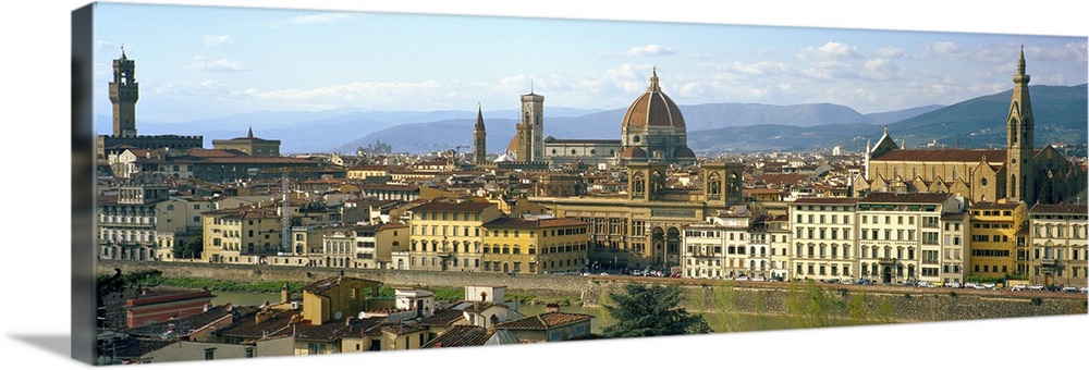 Florence, Italy view of central city from San Niccolo district