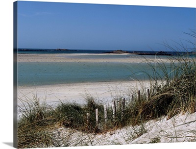 Sand dunes on beach, Abers Coast, Finistere, Brittany, France