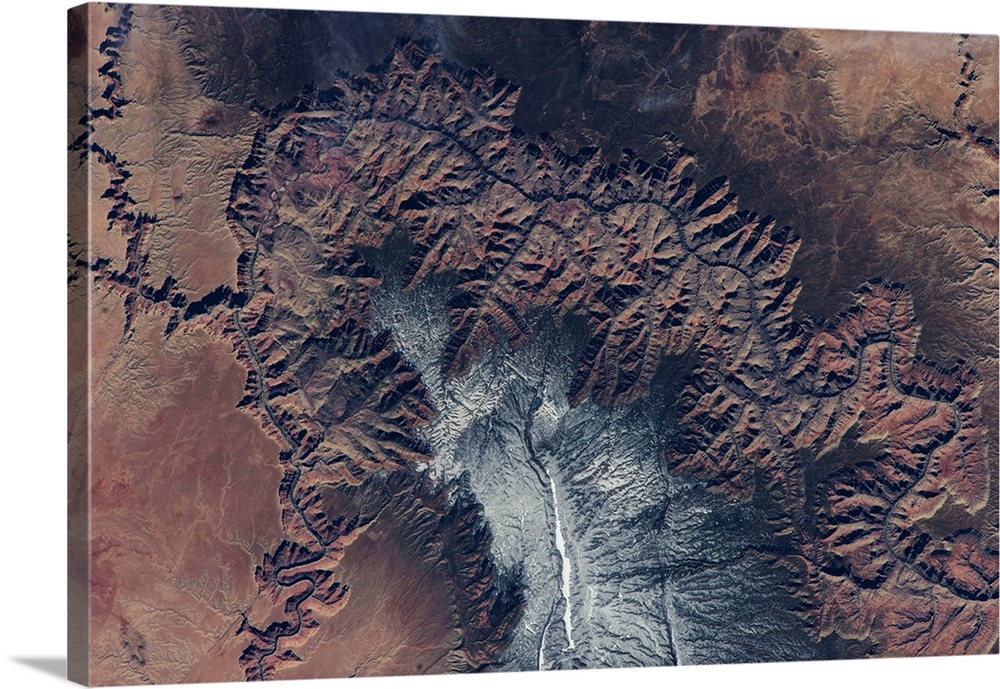 Satellite view of Grand Canyon, Arizona, USA