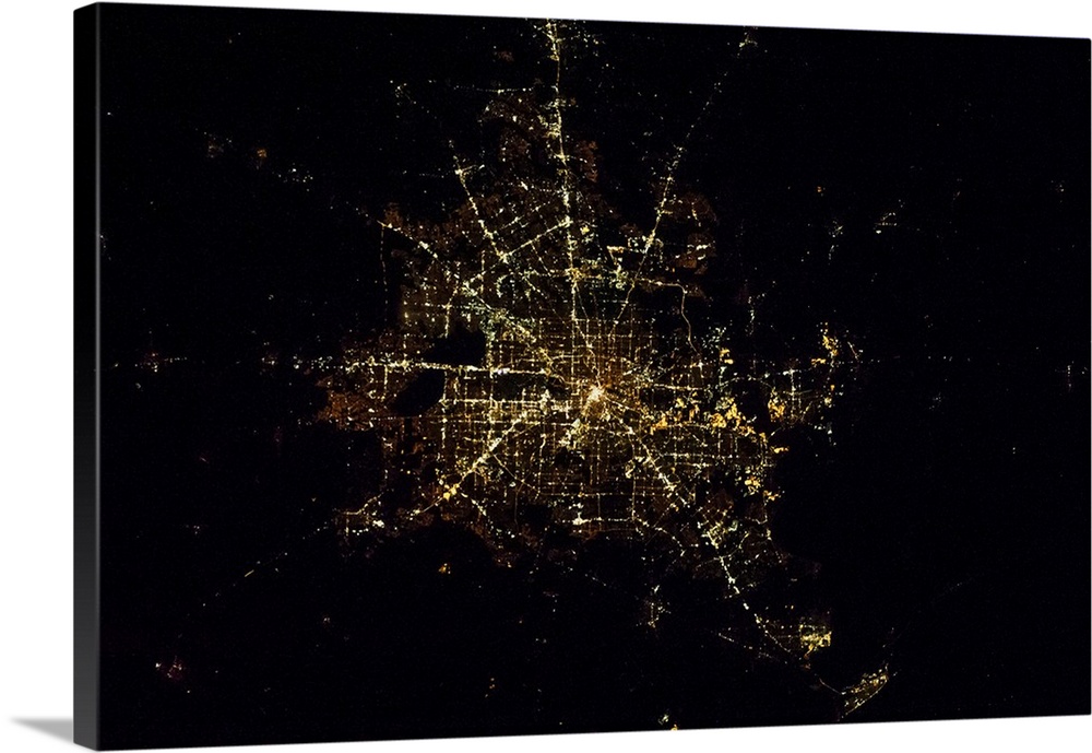 Satellite view of Houston, Texas, USA
