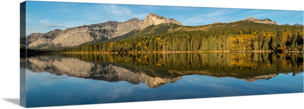 Scenic view of a lake in forest, British Columbia, Canada.