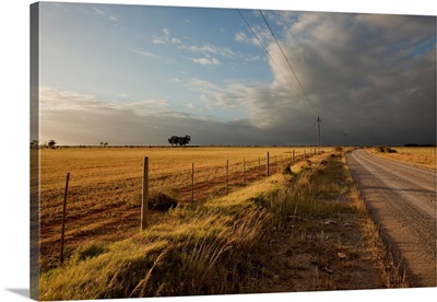 Scenic view of field against cloudy sky, Bartholomeus Klip Farm, Hermon, South Africa