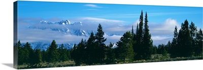 Scenic view of Teton Range, Grand Teton National Park, Teton County, Wyoming