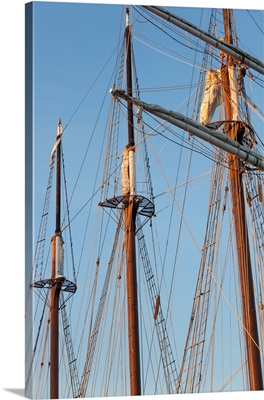 Schooner Masts, Gloucester Schooner Festival, Cape Ann, Gloucester, Massachusetts, USA