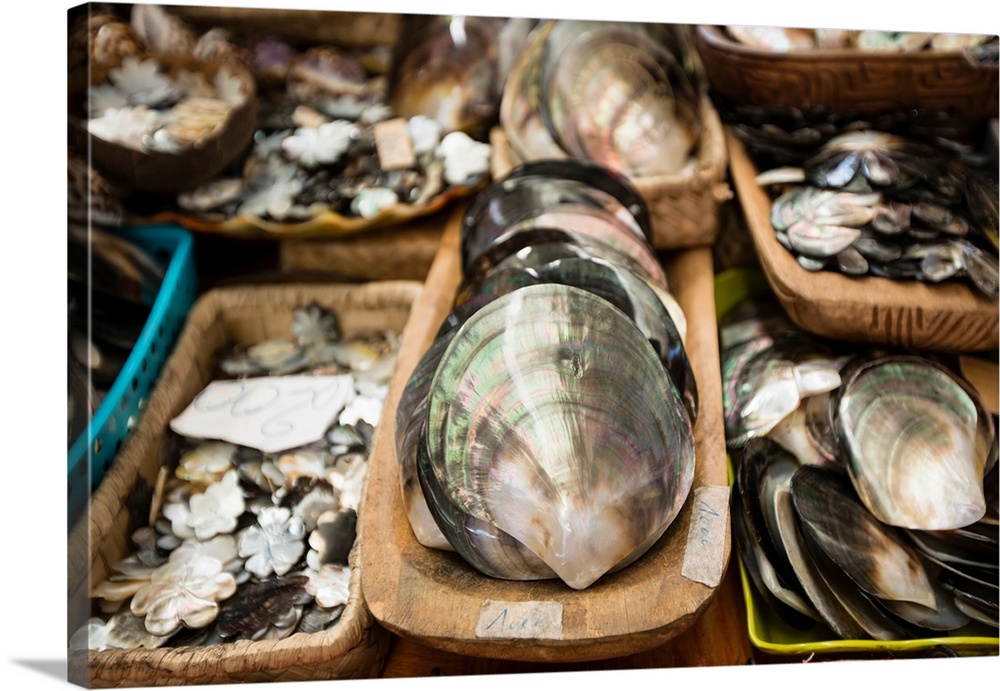 Seashells at market, Tahiti, French Polynesia