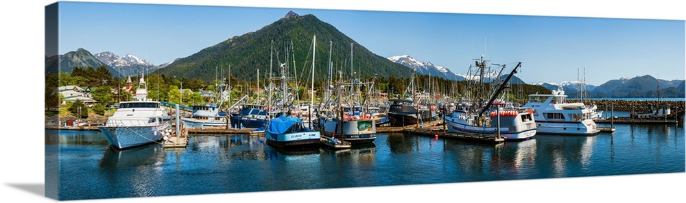 Ships and boats at marina, Sitka, Southeast Alaska, Alaska, USA