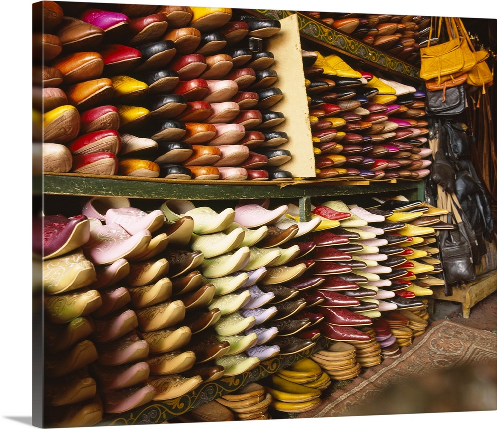 Shoes in a store, Fez, Morocco
