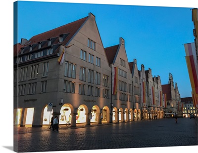 Shopping street, Prinzipalmarkt, Munster, North Rhine-Westphalia, Germany