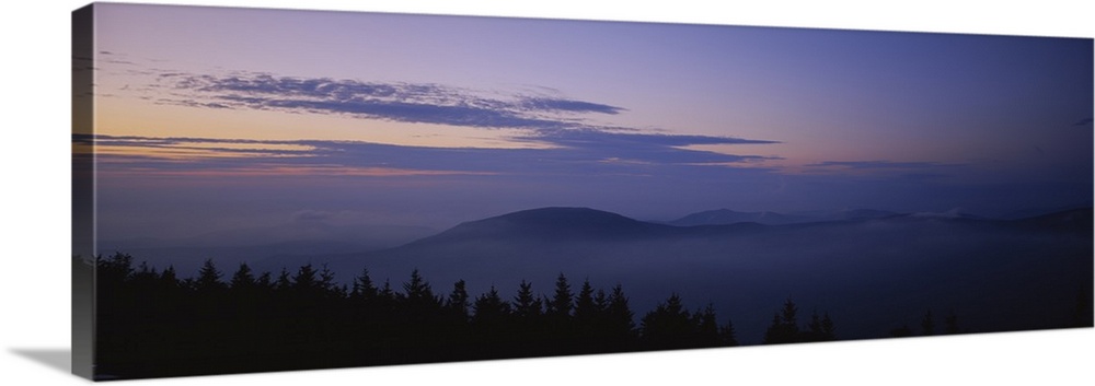 Silhouette of mountain at dusk, Mount Equinox, Manchester, Vermont, New England