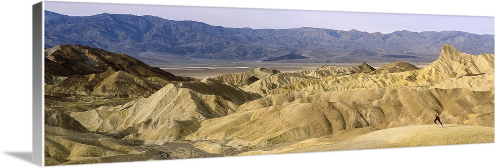 Single Female Jogger Zabriskie Point Death Valley National Park CA