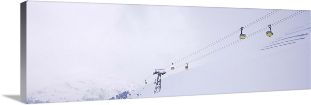 Ski lifts in a ski resort, Arlberg, St. Anton, Austria