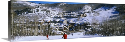 Skiers skiing, Beaver Creek Resort, Colorado