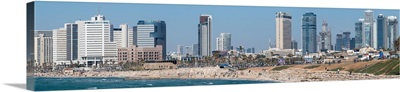 Skyline and Mediterranean Sea, Tel Aviv, Israel