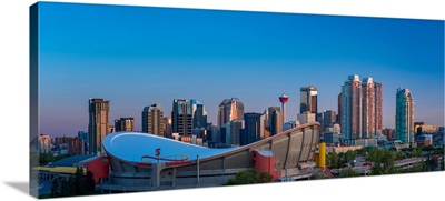 Skyline and Scotiabank Saddledome, Calgary, Alberta, Canada