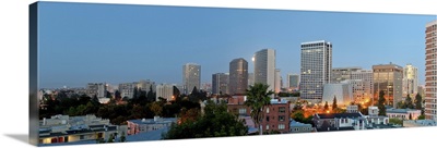 Skyline at dawn, Oakland, California, USA