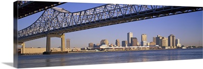 Skyline Crescent City Connection Bridge New Orleans LA