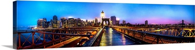 Skylines from Brooklyn Bridge, Brooklyn, Manhattan, New York City, New York State