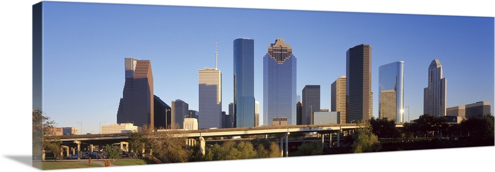 Skyscrapers against blue sky Houston Texas