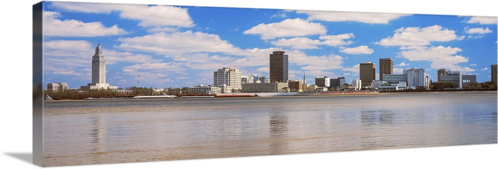 Skyscrapers at the waterfront, Louisiana State Capitol Building, Baton Rouge, Louisiana