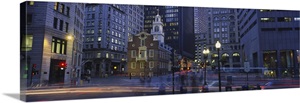 Skyscrapers in a city at dusk, Boston, Massachusetts Wall Art, Canvas