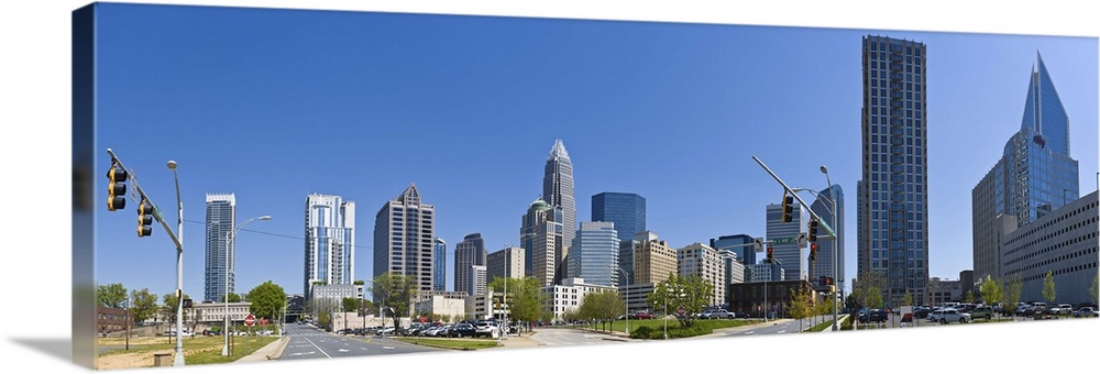 Skyscrapers in a city, Charlotte, Mecklenburg County, North Carolina, USA 2011