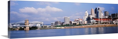 Skyscrapers in a city, Ohio River, Cincinnati, Ohio