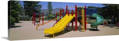 Slides in a playground, Yountville, Napa Valley, California