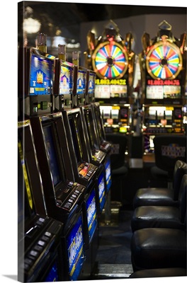 Slot machines at an airport, McCarran International Airport, Las Vegas, Nevada