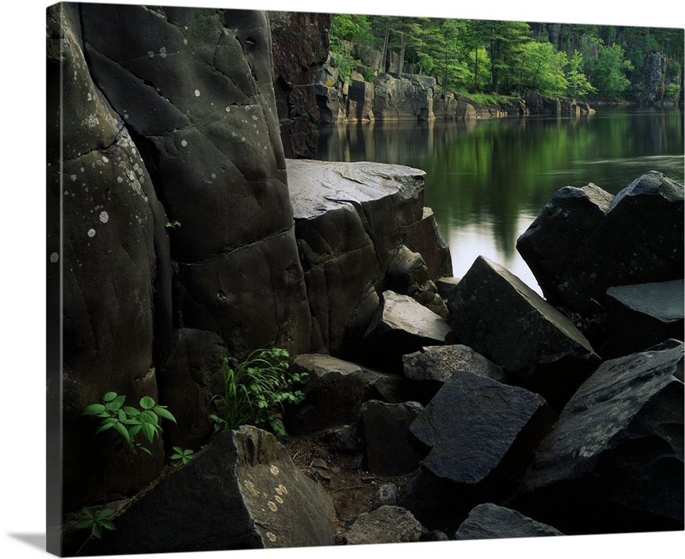 Smooth boulders of the Dalles, Saint Croix River, Interstate State Park, Minnesota