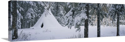Snow Covered Teepee Banff National Park Canada