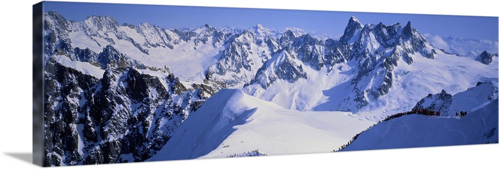 Snow On Mountains Chamonix France Wall Art, Canvas Prints, Framed ...