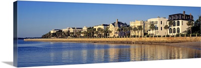 South Carolina, Charleston, View of buildings on a waterfront
