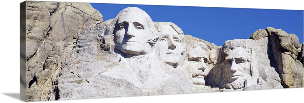 A panorama of Mount Rushmore, a tribute meant to symbolize the first 150 years of American government.