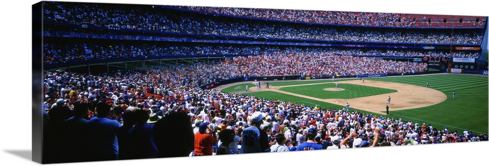 Spectators in a baseball stadium Shea Stadium Flushing Queens New York City New York State