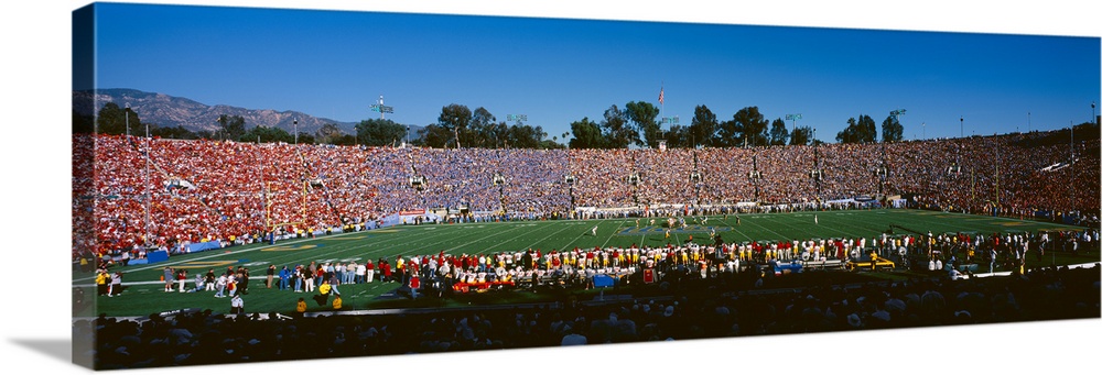 Spectators in a stadium, Rose Bowl Stadium, Pasadena, Los Angeles County, California
