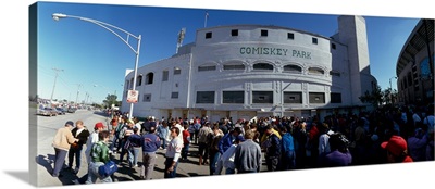 Spectators in front of U.S. Cellular Field, Chicago, Illinois