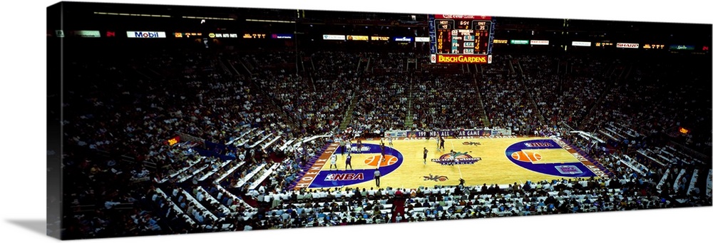 Spectators watching a basketball game, NBA 1995 All-Star Game, US Airways Center, Phoenix, Maricopa County, Arizona, USA