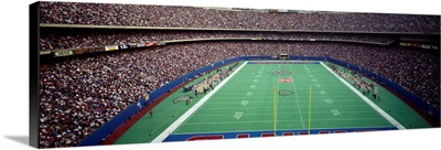 Spectators watching football in Giants Stadium, East Rutherford, New Jersey