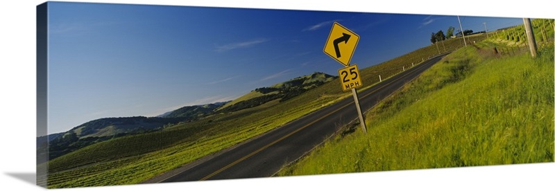 Speed limit sign on a roadside, Napa Valley, California | Great Big Canvas