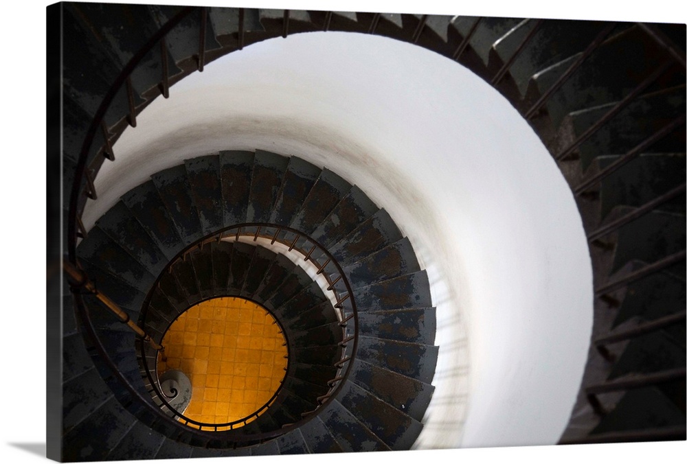 Spiral staircase in Cabo Santa Maria Lighthouse, La Paloma, Rocha Department, Uruguay