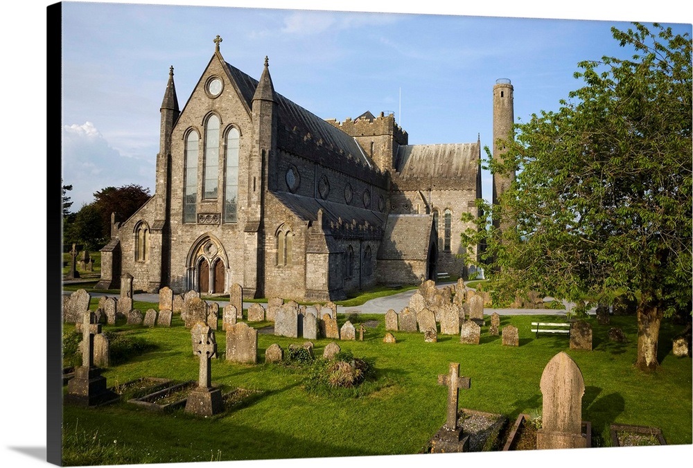 St Canices Cathedral, Kilkenny City, Ireland Wall Art, Canvas Prints