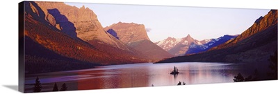 St. Mary Lake at US Glacier National Park, Montana