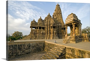 Staircase in a temple Khajuraho Chhatarpur District Madhya Pradesh India image thumbnail