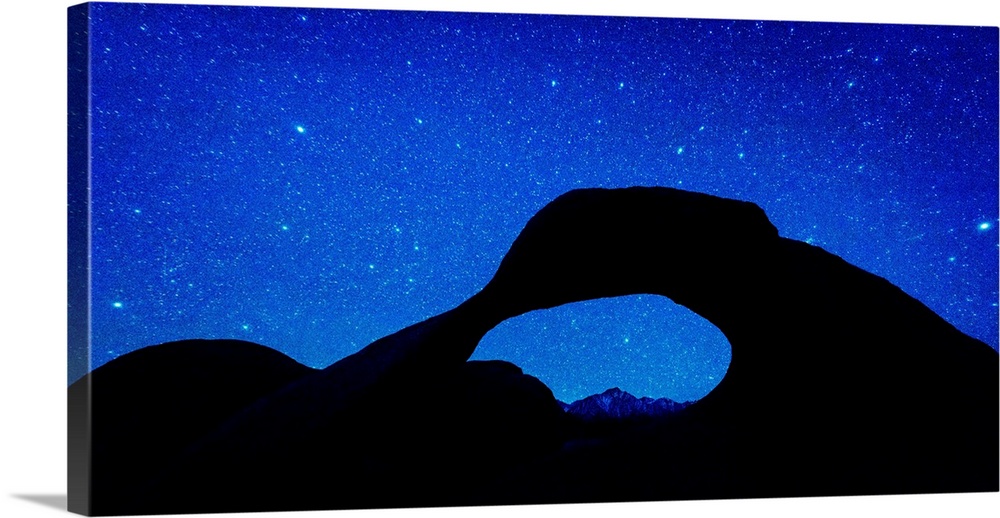 Starry arch at mobius arch, alabama hills, lone pine, california.