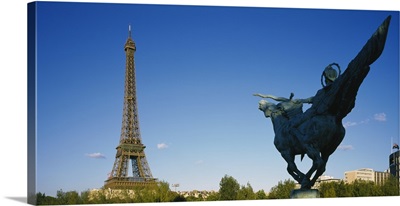 Statue Eiffel Tower Paris France