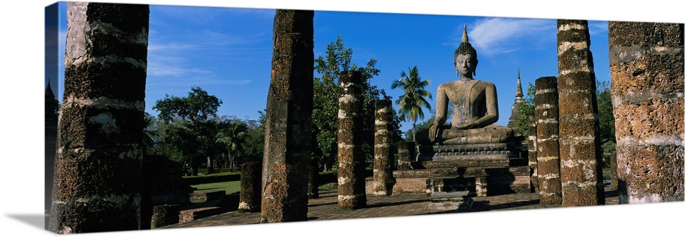 Statue of Buddha in a temple, Wat Mahathat, Sukhothai, Thailand
