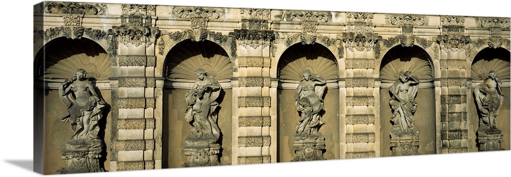 Statues on Exterior of Zwinger Museum Dresden Germany